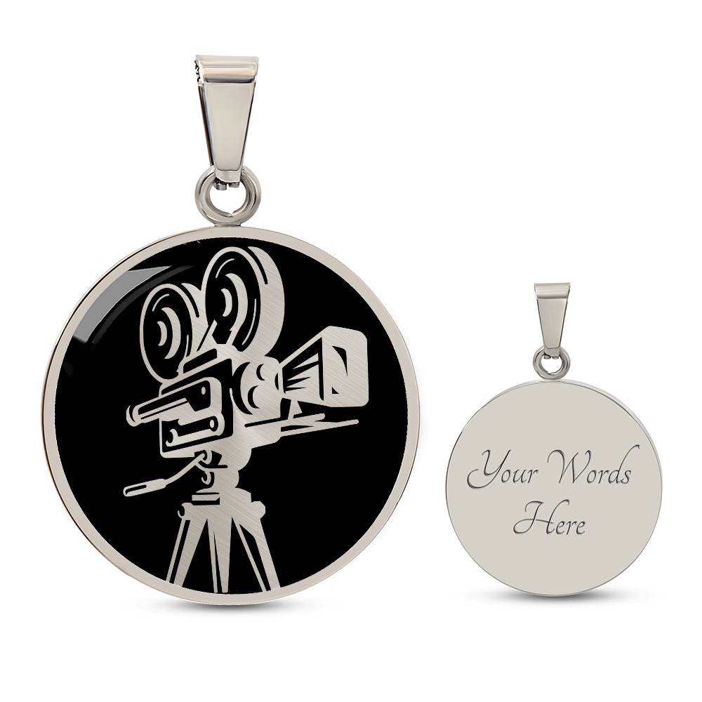 Personalized Vintage Movie Camera Necklace