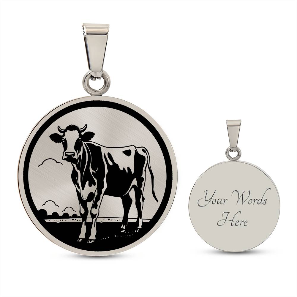 Personalized Cow Necklace