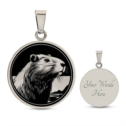 Personalized Capybara Necklace