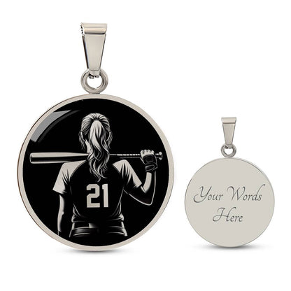 Personalized Softball Necklace