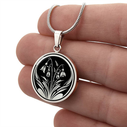 Personalized Snowdrop Necklace