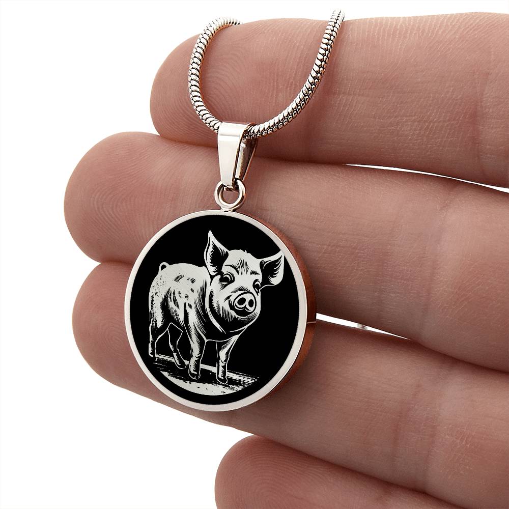 Personalized Piglet Necklace