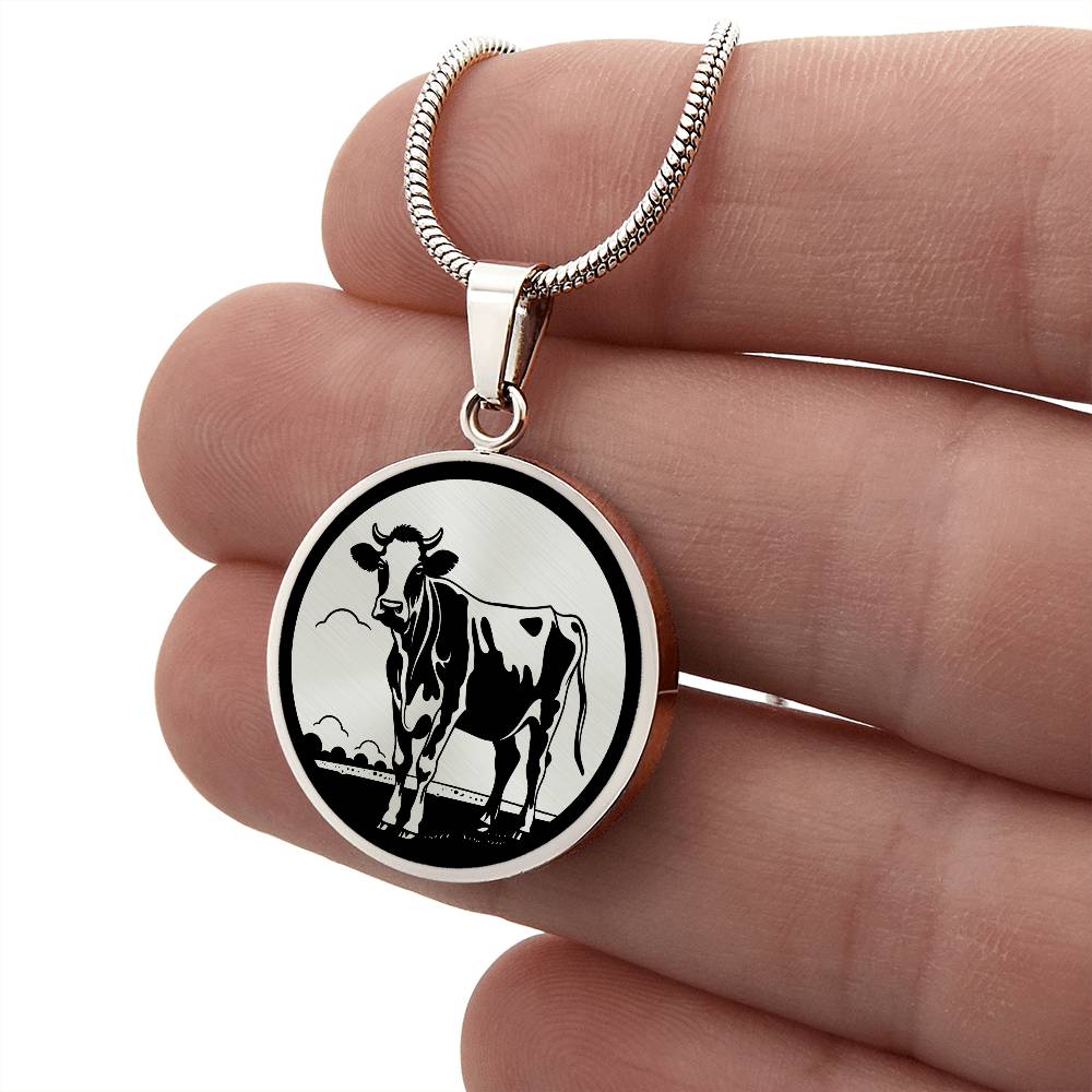 Personalized Cow Necklace