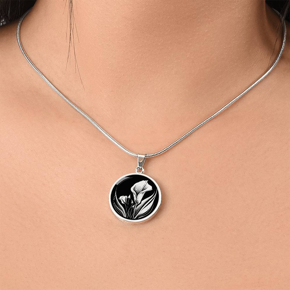 Personalized Calla Lily Necklace
