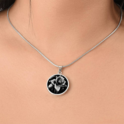Personalized Amaryllis Necklace