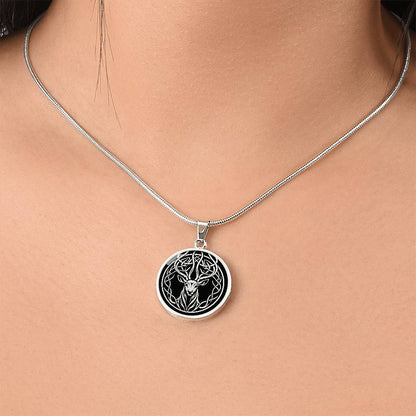 Personalized Celtic Deer Necklace