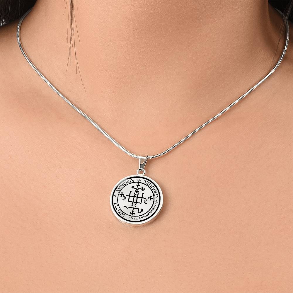 Personalized Archangel Gabriel Sigil Necklace