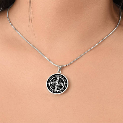 Personalized Saint Benedict Medal Necklace