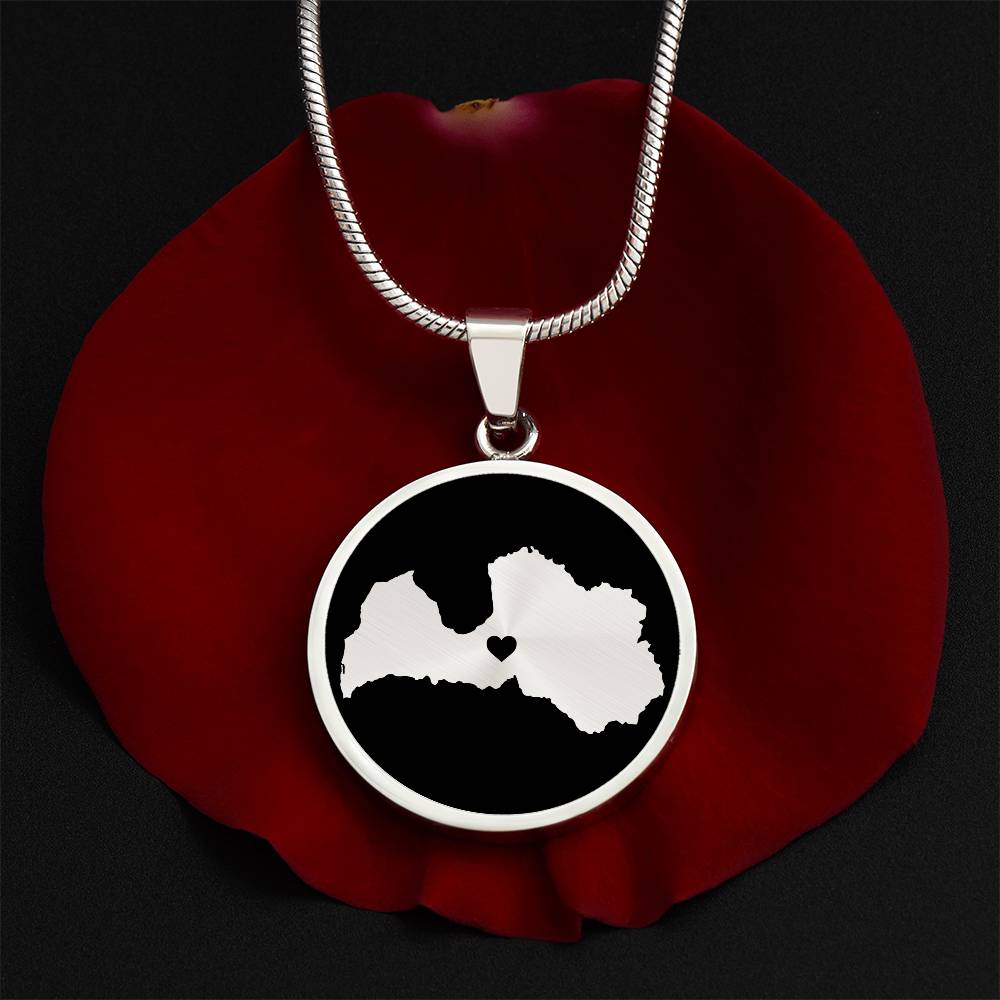 Latvia Necklace - Latvia Gift