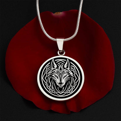 Personalized Celtic Wolf Necklace