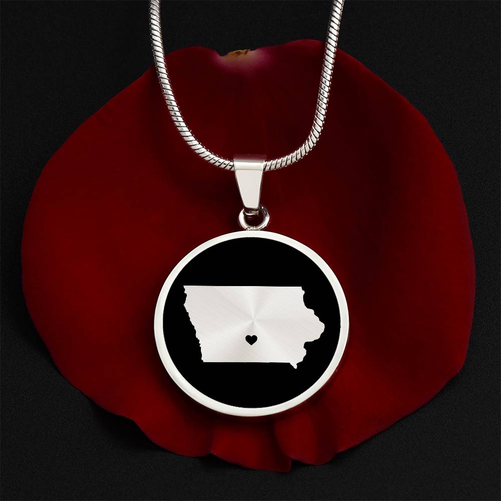 Iowa Necklace - Iowa Gift