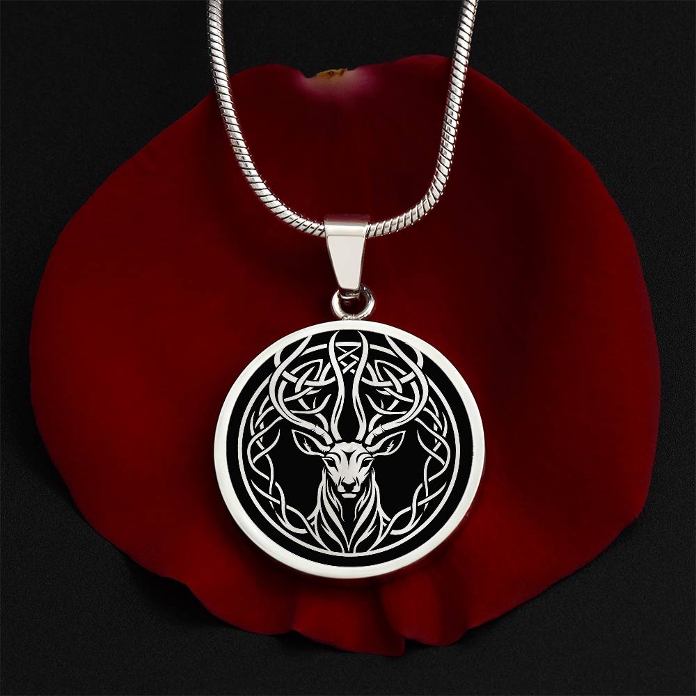 Personalized Celtic Deer Necklace