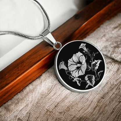 Personalized Morning Glory Necklace