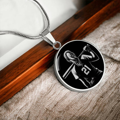 Personalized Softball Necklace