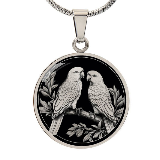 Personalized Lovebird Necklace
