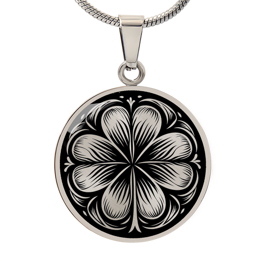 Personalized Four Leaf Clover Necklace