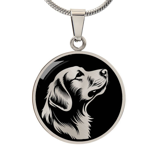 Personalized Golden Retriever Necklace