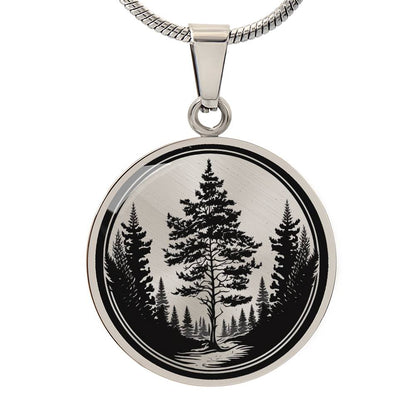 Personalized Spruce Tree Necklace