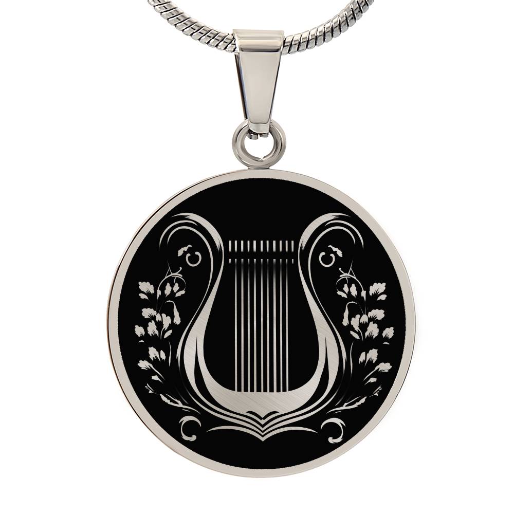 Personalized Lyre Necklace