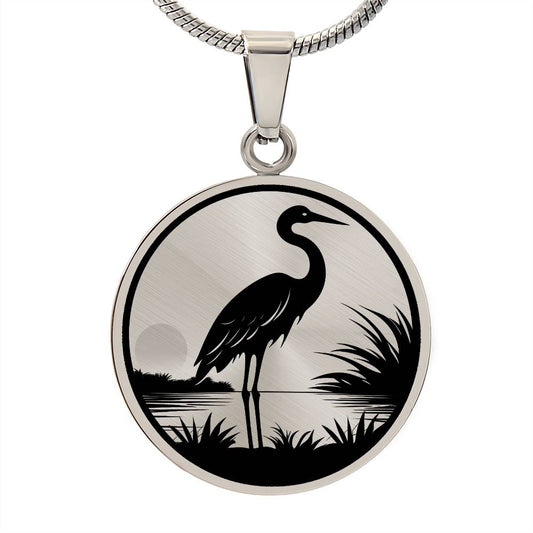 Personalized Egret Necklace