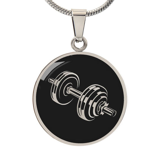 Personalized Dumbell Necklace