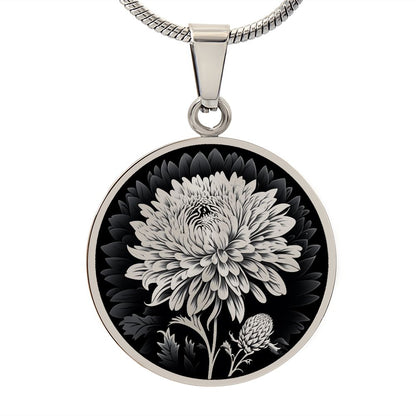 Personalized Chrysanthemum Necklace