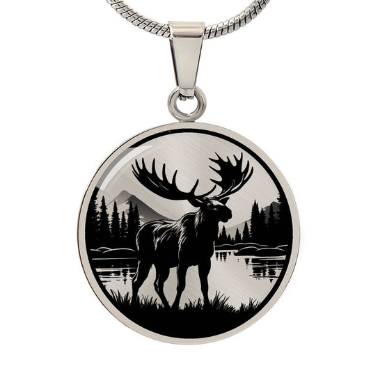 Personalized Moose Necklace