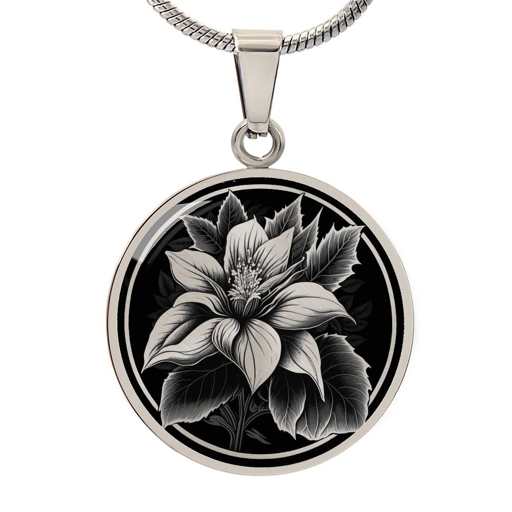 Personalized Poinsettia Necklace