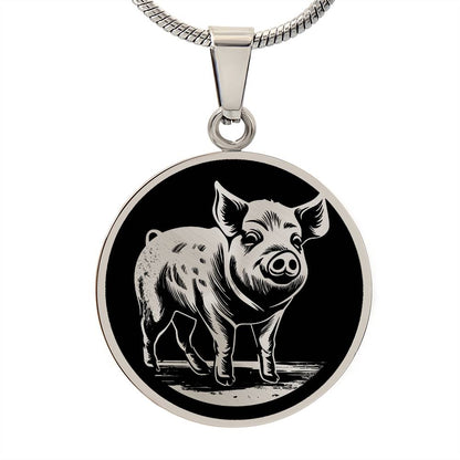 Personalized Piglet Necklace