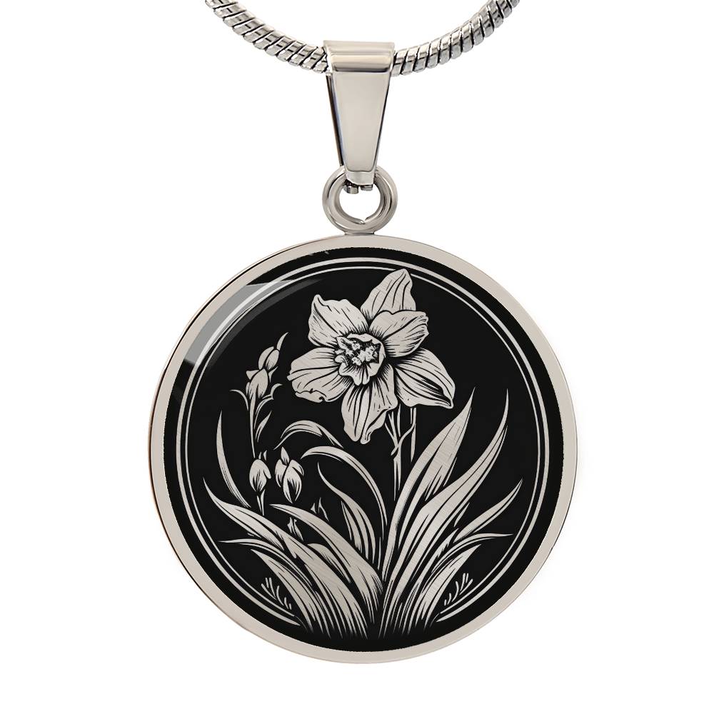 Personalized Narcissus Necklace