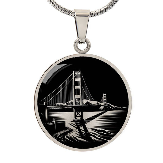 Personalized Golden Gate Bridge Necklace