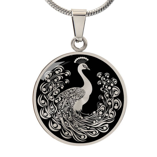 Personalized Peacock Necklace