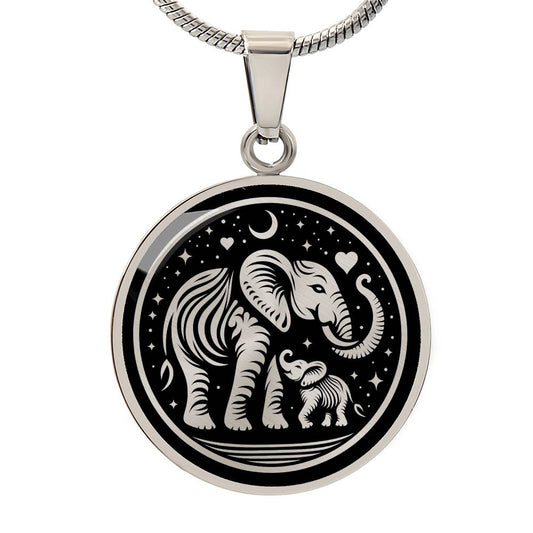 Mother & Baby Elephant Necklace