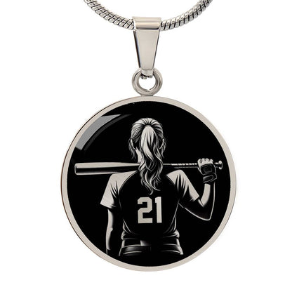 Personalized Softball Necklace
