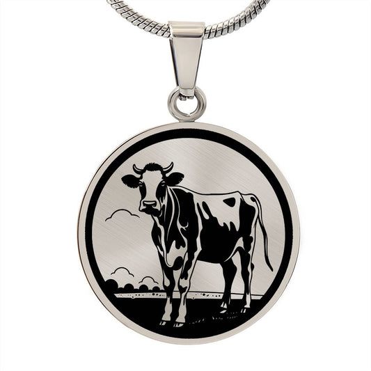 Personalized Cow Necklace