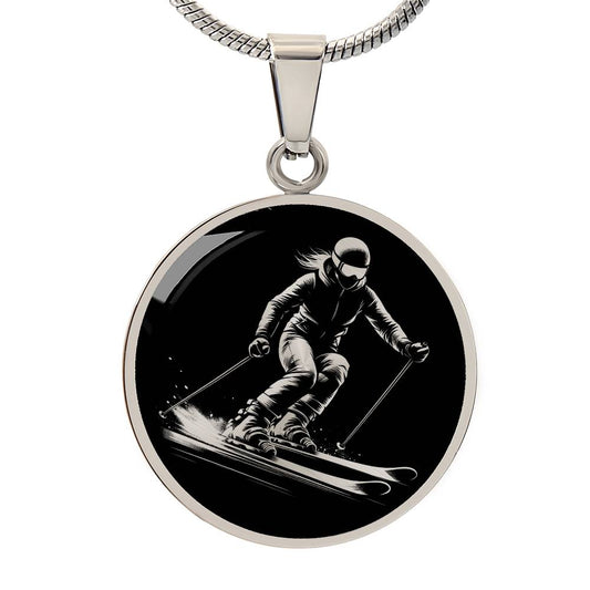 Personalized Skiing Necklace