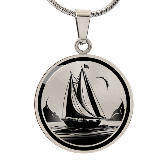 Personalized Sailboat Necklace