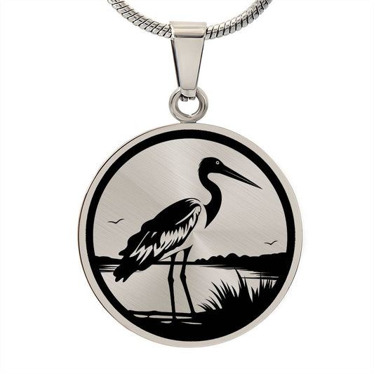 Personalized Stork Necklace