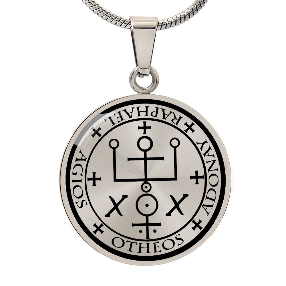 Personalized Archangel Raphael Sigil Necklace