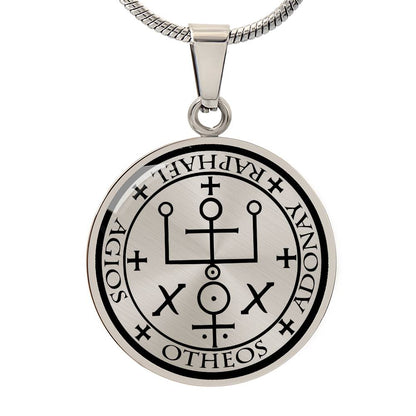 Personalized Archangel Raphael Sigil Necklace
