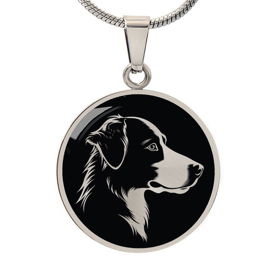 Personalized Border Collie Necklace