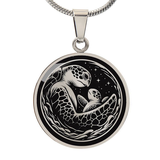 Mother & Baby Sea Turtle Necklace