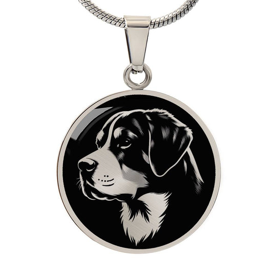 Personalized Greater Swiss Mountain Dog Necklace
