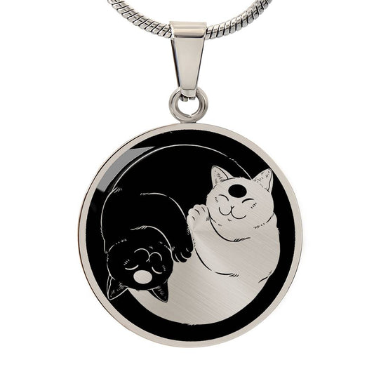 Yin Yang Cat Necklace