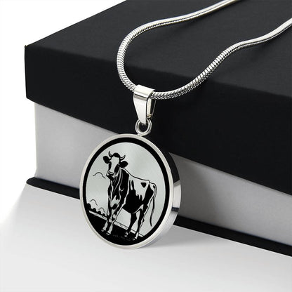 Personalized Cow Necklace