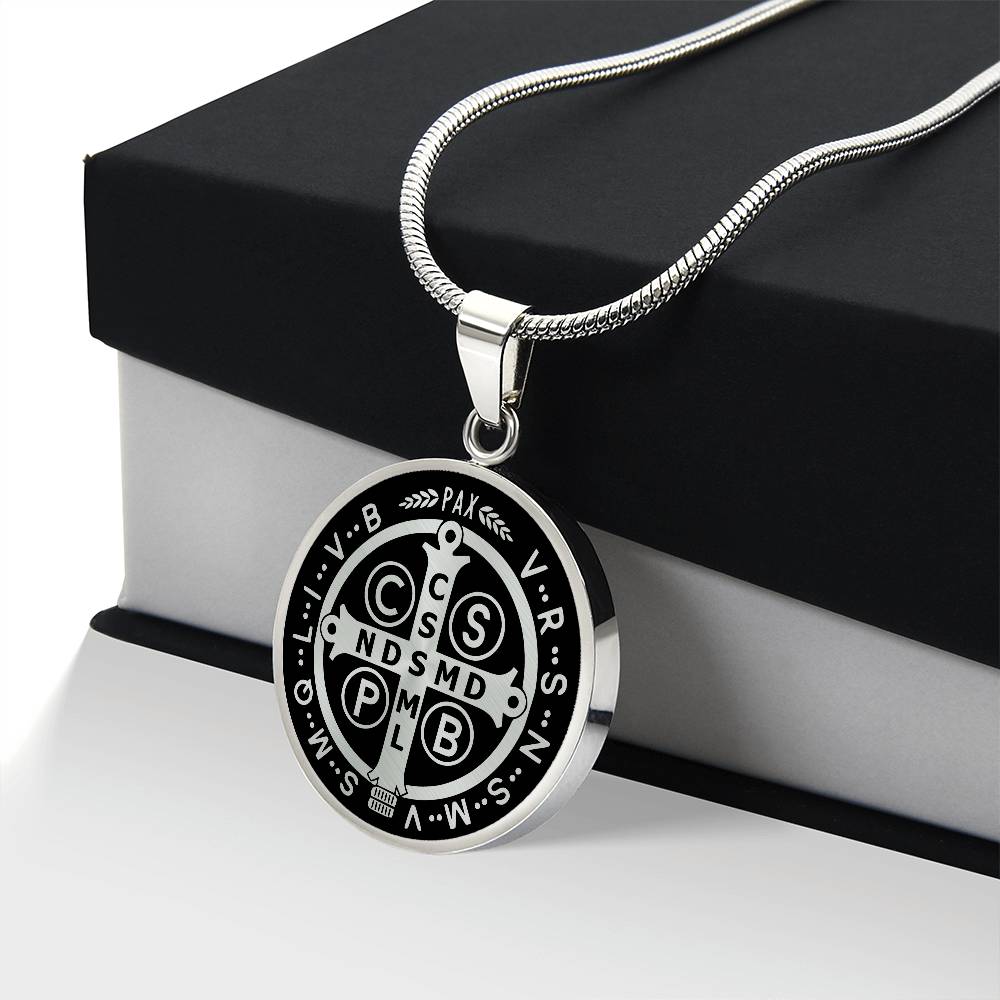 Personalized Saint Benedict Medal Necklace