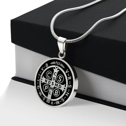 Personalized Saint Benedict Medal Necklace