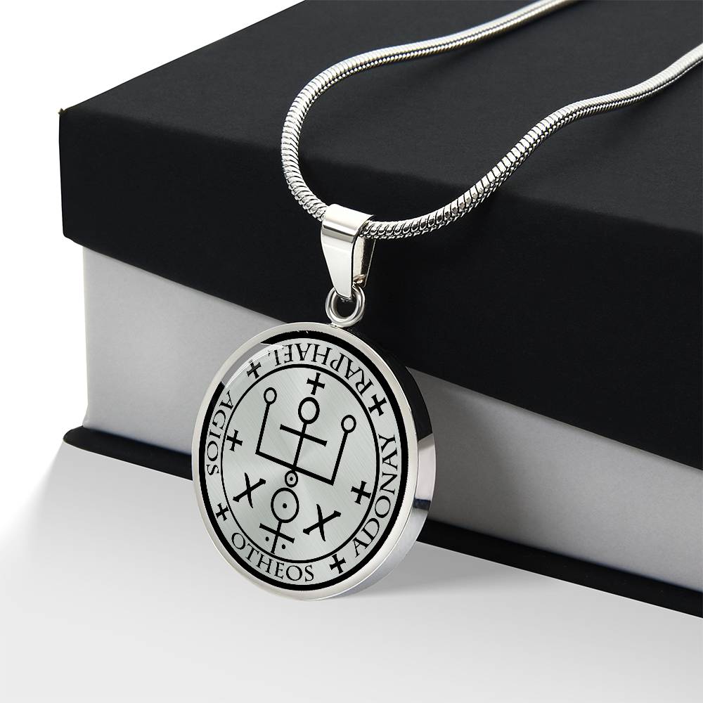 Personalized Archangel Raphael Sigil Necklace