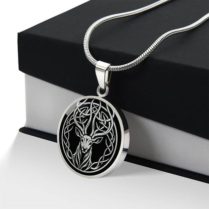 Personalized Celtic Deer Necklace