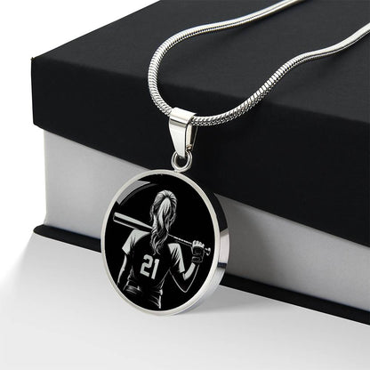 Personalized Softball Necklace